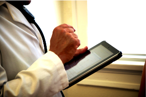 Physician Using Rx-Writer in Clinic