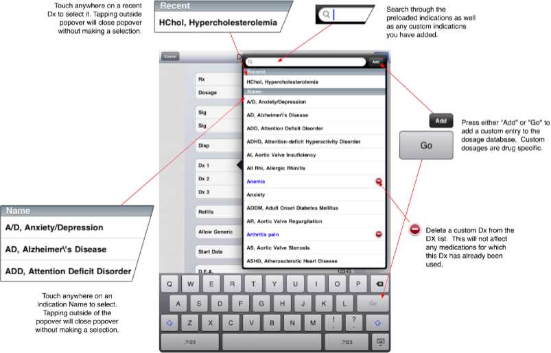 Rx Indication Popover Help